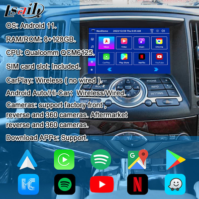 อินเตอร์เฟซมัลติมีเดียของนิซาน สําหรับ 370GT, Skyline, Infiniti G37, Q40, Q60 รองรับ YouTube, CarPlay, Headrest Screen
