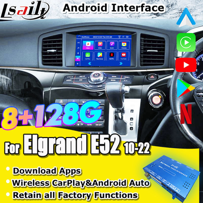 แอนดรอยด์ 13 8G แอนดรอยด์ สมาร์ท อินโฟเทนเทนเม้นท์ โมดูล สําหรับ นิสสัน เอลแกรนด์ E52 2010-รวม CarPlay, YouTube, Headrest Screen