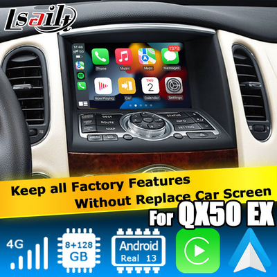 อินฟินิตี้ QX50 / EX EX35 EX37 รถยนต์ แอนดรอยด์ 13 กล่องอินเตอร์เฟสระบบ ด้วยการเล่นรถยนต์ แอนดรอยด์ ออโต้ Display Lsailt