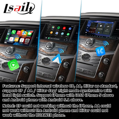อินฟินิตี้ QX80 / QX56 แอนดรอยด์ ออโต้ คาร์เพลย์ อินเตอร์เฟสฐานบน Qualcomm 8+128