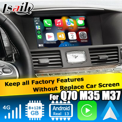 แอนดรอยด์ 13 8+128 Carplay Video Interface สําหรับ Infiniti Q70 / M35 M37 รองรับ Youtube