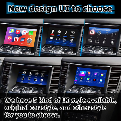 แอนดรอยด์ 13 การนําทาง รถยนต์ อินเตอร์เฟสวีดีโอ การสนับสนุน Waze / Youtube สําหรับ Infiniti QX70 / FX50 FX35 FX37