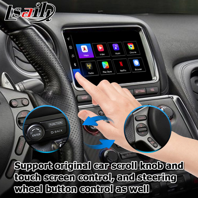 แอนดรอยด์ 13 8+128 การนําทาง Carplay แอนดรอยด์ อัตโนมัติ อินเตอร์เฟซวีดีโอสําหรับ Nissan GT-R GTR R35