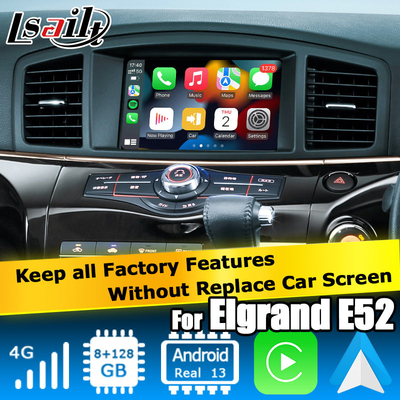 นิสสัน เอลแกรนด์ คเวสต์ E52 แอนดรอยด์ 13 อินเตอร์เฟซวีดีโอ กล่อง Carplay แอนดรอยด์ อัตโนมูล 8+128