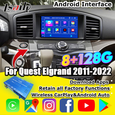 Lsailt Android 13 Smart Android Infotainment Module สําหรับ Nissan Quest 2011-2022 รองรับการเล่น CarPlay แบบไร้สาย, NetFlix