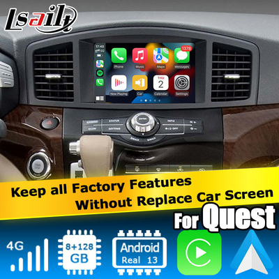 ระบบ Android 13 อินเตอร์เฟสการเล่นรถไร้สาย สําหรับ Nissan Quest RE52 Elgrand E52 2011-2020