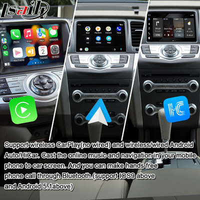 Lsailt 8G CarPlay / Android Multimedia Interface สําหรับ Nissan Murano, Quest, Patrol Infiniti QX พร้อม NetFlix, แผนที่ Google
