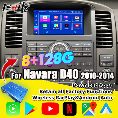 Lsailt Android 13 อินเตอร์เฟซสมาชิกสําหรับ Nissan Navara D40, Pathfinder R51 พร้อม CarPlay แบบไร้สาย, NetFlix