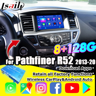 Nissan Multimedia Interface 8G Android 13 อินโฟเทนเทนเมนท์ อินเตอร์เฟซสําหรับ Pathfinder R52 2013-2020 Armada Patrol พร้อม CarPlay