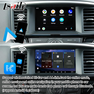 Nissan Multimedia Interface 8G Android 13 อินโฟเทนเทนเมนท์ อินเตอร์เฟซสําหรับ Pathfinder R52 2013-2020 Armada Patrol พร้อม CarPlay