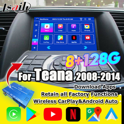 Nissan Multmedia Interface สําหรับ Teana J32 Murano Quest Patrol แอนดรอยด์ 13 โมดูลข้อมูลบันเทิงกับเน็ตฟลิกซ์ ยูทูป