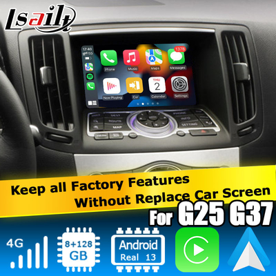 Infiniti G series Skyline G37 G25 G35 Q40 V36 อินไนเต็ด 13 ช่องหน้าวีดีโอกับ carplay android auto