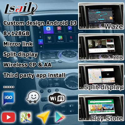 Infiniti G series Skyline G37 G25 G35 Q40 V36 อินไนเต็ด 13 ช่องหน้าวีดีโอกับ carplay android auto