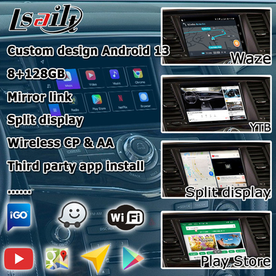 Nissan Patrol Armada Y62 แอนดรอยด์ 13 Qualcomm 8+128GB Carplay แอนดรอยด์ ออโต้ วีดีโอ อินเตอร์เฟสกล่อง