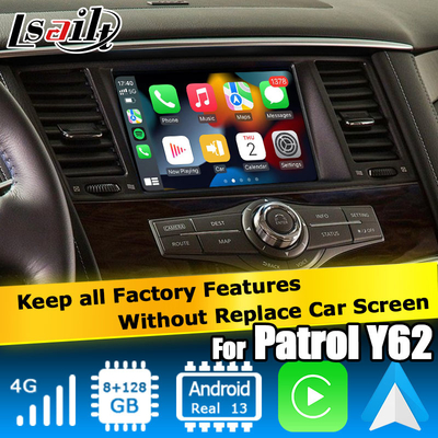 Nissan Patrol Armada Y62 แอนดรอยด์ 13 Qualcomm 8+128GB Carplay แอนดรอยด์ ออโต้ วีดีโอ อินเตอร์เฟสกล่อง