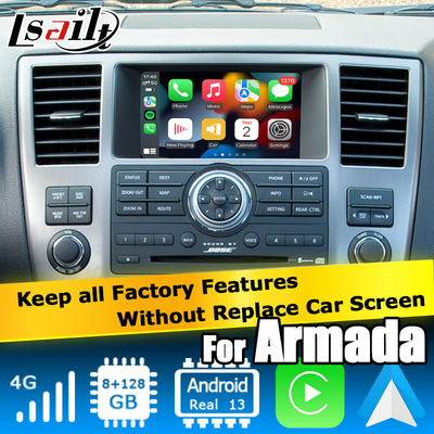Nissan Armada TA60 สไตล์โรงงาน อินเตอร์เฟซวิดีโอมัลติมีเดีย Android รองรับการใช้งาน Carplay แอนดรอยด์ ออโต้ไร้สาย