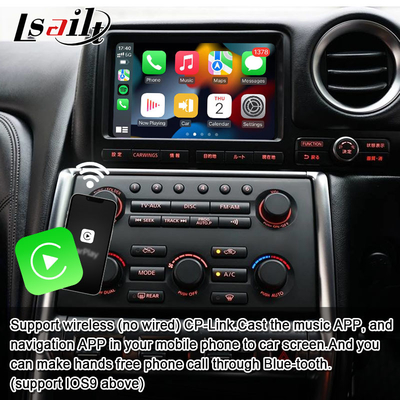 Lsailt Android Multimedia Interface สําหรับ GT-R GTR R35 2011-2016 อินเตอร์เฟสการเล่นรถไร้สาย รวม YouTube, GPS,8+128 GB