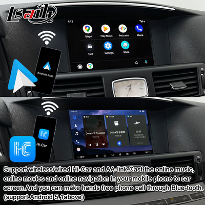 8G Qualcomm Android Multimedia Interface สําหรับ Infiniti Q70 M45 M25 2010- กล่องการเล่น CarPlay แบบไร้สาย, Android Auto, NetFlix