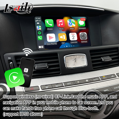 8G Qualcomm Android Multimedia Interface สําหรับ Infiniti Q70 M45 M25 2010- กล่องการเล่น CarPlay แบบไร้สาย, Android Auto, NetFlix