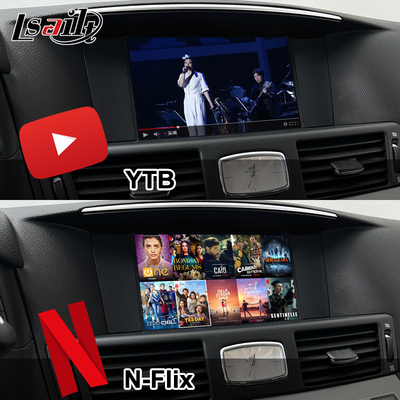8G Qualcomm Android Multimedia Interface สําหรับ Infiniti Q70 M45 M25 2010- กล่องการเล่น CarPlay แบบไร้สาย, Android Auto, NetFlix