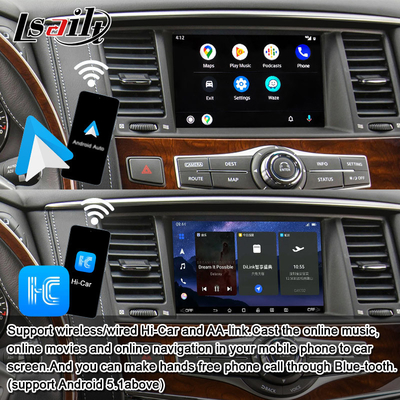 8G แอนดรอยด์ อินโฟเทิร์นเมนท์โมดูลสําหรับอินฟินิตี้ QX80 QX56 นิสสัน แปทรอล 20100-2021 อินเตอร์เฟซ CarPlay ไร้สาย, YouTube