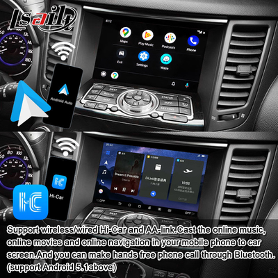 Lsailt 8G Android Multimedia Interface สําหรับ Infiniti QX70 FX35 FX37 2008-2017 รวมระบบ CarPlay แบบไร้สาย, Android Auto