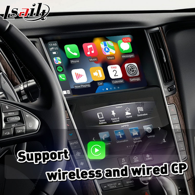 อินเตอร์เฟซการบูรณาการ Android Auto Carplay แบบไร้สายสําหรับ 2013-2015 Infiniti Q50