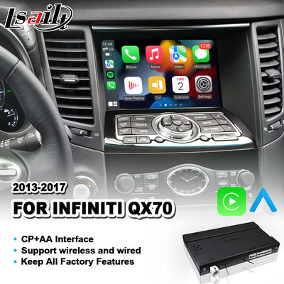 Lsailt Wireless Android Auto Mirrorlink Carplay อินเตอร์เฟซสําหรับ 2013-2017 อินฟินติ QX70