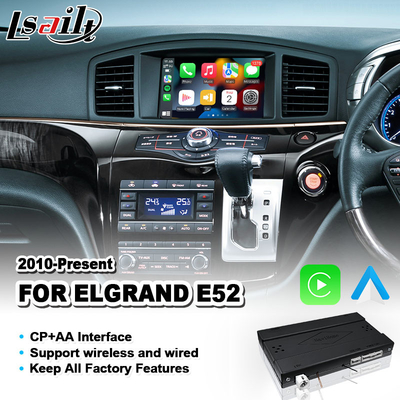 Android Auto Wireless Carplay Video Interface สําหรับนิซาน เอลแกรนด์ E52 2010-2022 IT08 08IT