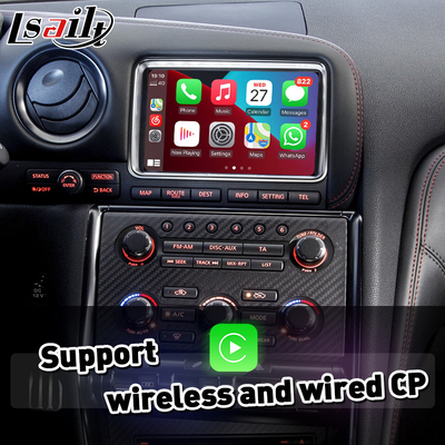 Lsailt Android Auto CP AA OEM Integration Video Interface Carplay สําหรับ นิสสัน GTR GT-R R35 2011-2016