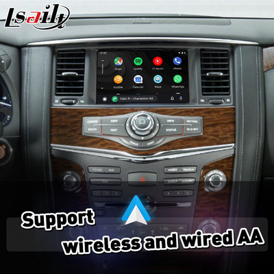 อินเตอร์เฟซ Carplay Android Auto แบบไร้สายสําหรับ 2011-2017 นิสสัน Patrol Y62