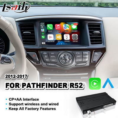 Lsailt Android Auto Wireless Carplay Interface สําหรับ Nissan Pathfinder R52 ปี 2012-2017