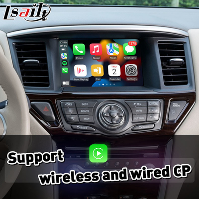 Lsailt Android Auto Wireless Carplay Interface สําหรับ Nissan Pathfinder R52 ปี 2012-2017