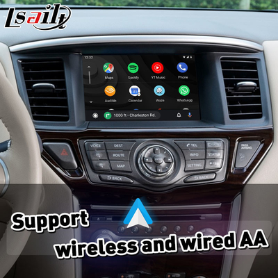 Lsailt Android Auto Wireless Carplay Interface สําหรับ Nissan Pathfinder R52 ปี 2012-2017