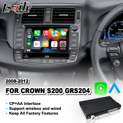 Lsailt Wireless Android Auto CP AA Video Carplay อินเตอร์เฟซสําหรับ โตโยต้า โครง์ S200 GWS204 2008-2012
