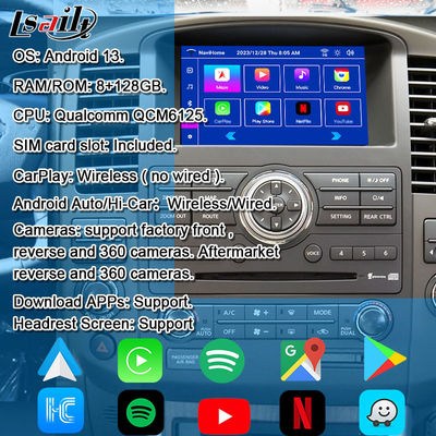Lsailt OEM Integration Android Multimedia Video Interface สําหรับ Pathfinder R51 Nissan Navara D40 CarPlay& Android Auto Retrofit การใช้งานในระบบออนไลน์