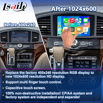 Lsailt 8 นิ้ว แอนดรอยด์ มัลติมีเดีย Carplay อินเตอร์เฟสจอสําหรับ 2011-2017 นิสสัน Quest E52