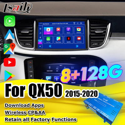8+128G Android Navigation Box โมดูลข้อมูลบันเทิงสําหรับ Infiniti QX50 2018-2020 EX QX80 พร้อม CarPlay แบบไร้สาย, อินเตอร์เฟซ Android