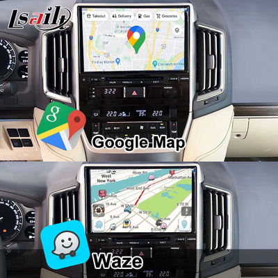 อินเตอร์เฟส CarPlay แบบไร้สายสําหรับ Toyota Land Cruiser 200 GX-R,VX-R 2018-2021 Fujitsu Head Unit With Android Auto, Linux System