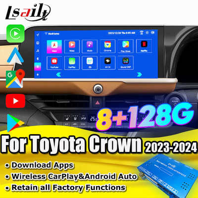 อินเตอร์เฟซมัลติมีเดีย Android 13 สําหรับ Toyota Crown 2023-2024 โมดูลข้อมูลบันเทิงนักกีฬา Royal Majesta OEM Retrofit