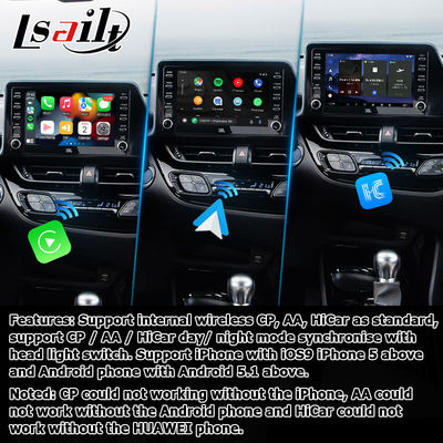 โตโยต้า C-HR CHR อินเตอร์เฟซมัลติมีเดีย Android 13 กับการเล่นรถอัตโนมัติ Android