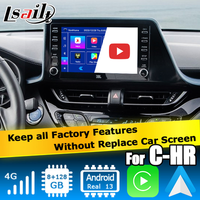 Toyota C-HR CHR อินเตอร์เฟซมัลติมีเดีย Android 13 พร้อมการเล่นรถโดยอัตโนมัติ Android