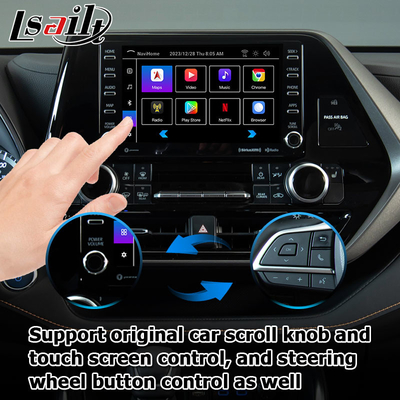 อินเตอร์เฟซการ์วีดีโอรถยนต์ CarPlay แอนดรอยด์ ออโต้ แอนดรอยด์ 13 TOYOTA Highlander
