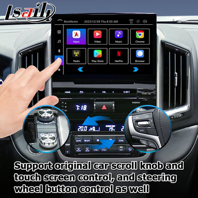 คาร์ แอนดรอยด์ 13 กล่องนําทางสําหรับ Toyota LC200 GXR Fujitsu หน่วย Carplay waze youtube ภาพด้านหลัง เป็นต้น