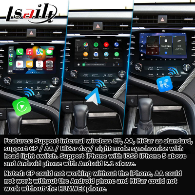หน้าจอสัมผัส Carplay Android Auto Video Interface Toyota Camry Bluetooth Wifi USB