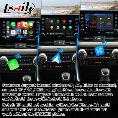 8+128GB แอนดรอยด์ 13 คาร์เพลย์ แอนดรอยด์ อินเตอร์เฟส สําหรับ โตโยต้า RAV4 2019 To Present Touch N Go 3