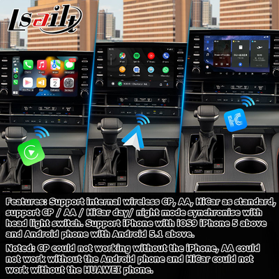 อินเตอร์เฟสวิดีโอมัลติมีเดียรถยนต์ Android อินเตอร์เฟสการเล่นรถยนต์สําหรับ TOYOTA Sienna