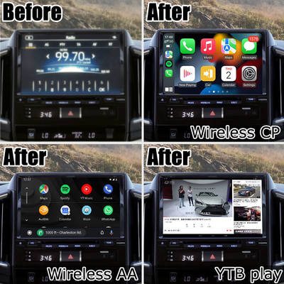 อินเตอร์เฟสวีดีโอ Android 13 สําหรับ Toyota Land Cruiser LC200 GXR พร้อมวิวหลัง WiFi carplay android auto