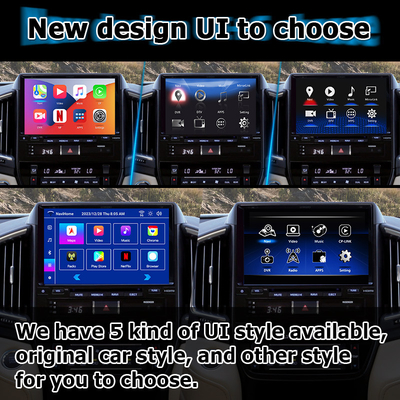 อินเตอร์เฟสวีดีโอ Android 13 สําหรับ Toyota Land Cruiser LC200 GXR พร้อมวิวหลัง WiFi carplay android auto