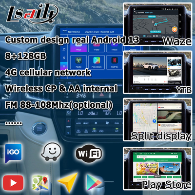 อินเตอร์เฟสวีดีโอ Android 13 สําหรับ Toyota Land Cruiser LC200 GXR พร้อมวิวหลัง WiFi carplay android auto